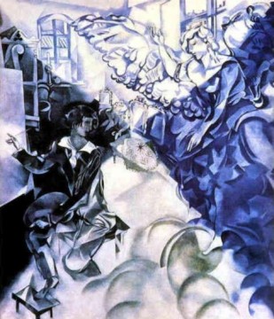 マルク・シャガール Painting - ミューズとの自画像 現代マルク・シャガール